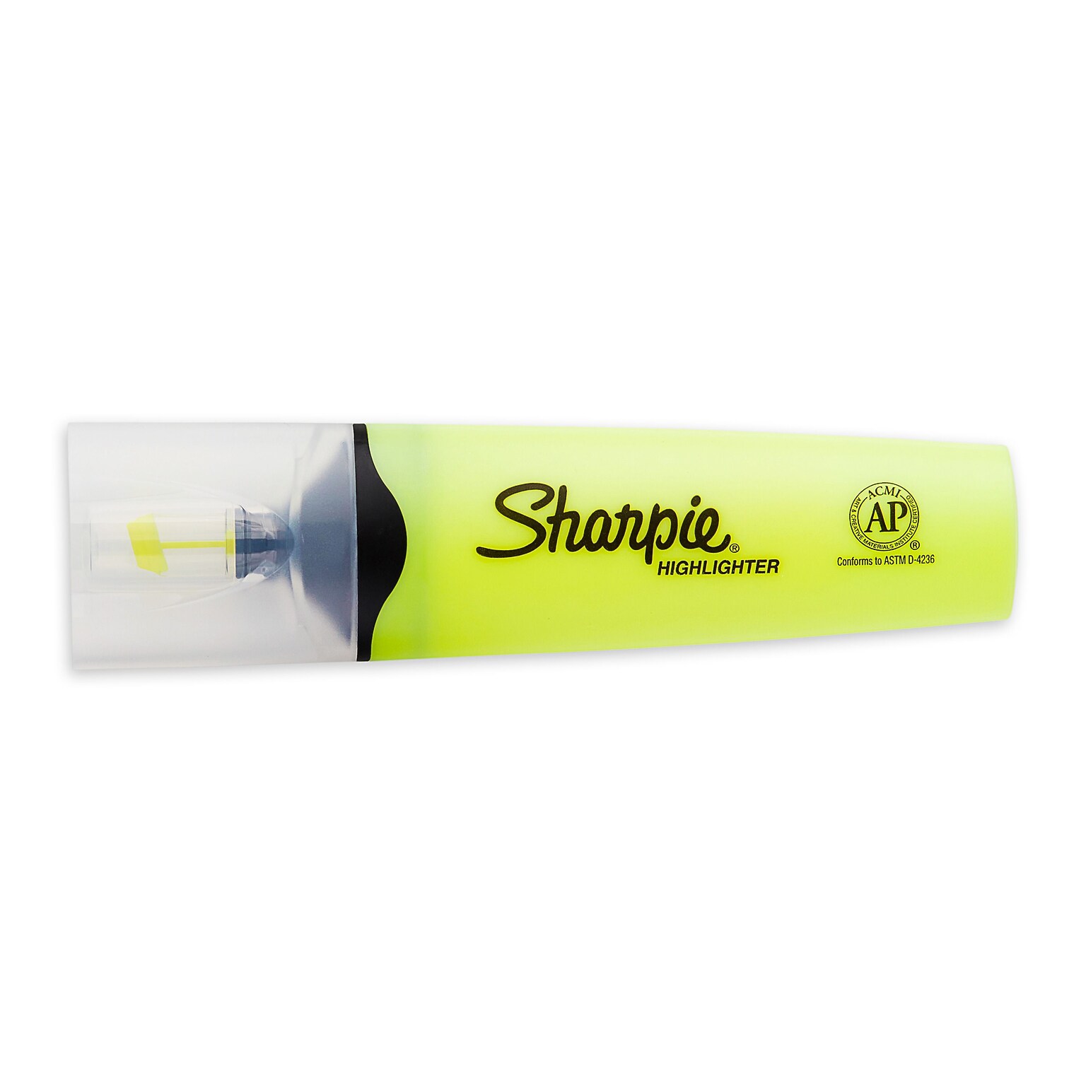 Sharpie Clear View Tank Highlighter, Chisel Tip, Yellow, Dozen (2128227