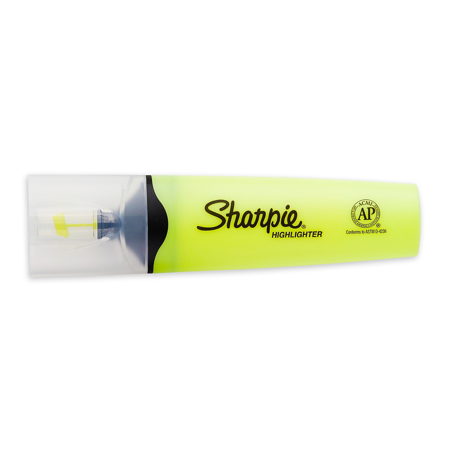 Sharpie Clear View Tank Highlighter, Chisel Tip, Yellow, Dozen (2128227/1897847)