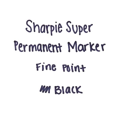 Sharpie Super Permanent Marker, Fine Tip, Black, Dozen (33001)