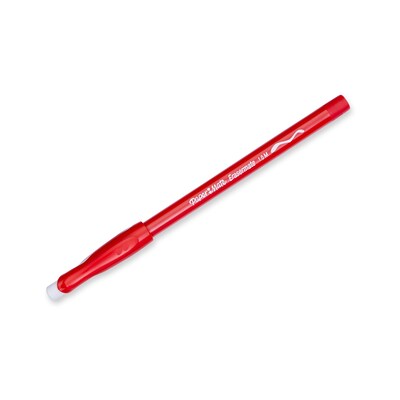 Paper Mate Eraser Mate Erasable Ballpoint Pen, Medium Point, Red Ink, Dozen (3920158)