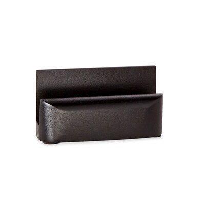 Rolodex® Wood Tones™ Solid Wood Business Card Holder, Black
