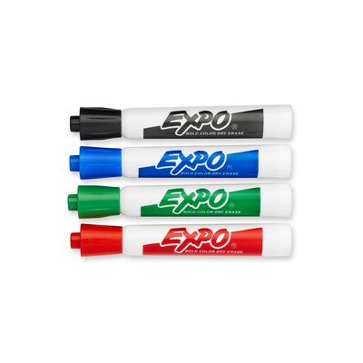 Expo® Chisel Tip Dry-Erase Markers, Assorted, 4/Pack