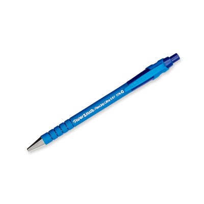 Paper Mate FlexGrip Ultra Recycled Retractable Ballpoint Pen, Fine Point, Blue Ink, Dozen (9560131)