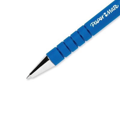 Paper Mate FlexGrip Ultra Recycled Retractable Ballpoint Pen, Fine Point, Blue Ink, Dozen (9560131)