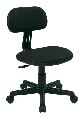 OSP Designs 499 Series Student Vinyl Back Fabric Computer and Desk Chair, Black (499-3)