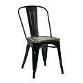 OSP Designs Bristow Metal & Wood Chair with Vintage Seat, Ash Cameron