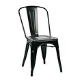 OSP Designs Bristow Metal & Wood Chair with Vintage Seat, Ash Crazy Horse