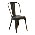 OSP Designs Bristow Armless Metal Chair, Antique Copper