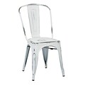 OSP Designs Bristow Armless Metal Chair, Antique White