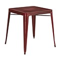 OSP Designs Metal Bristow Table, Antique Red