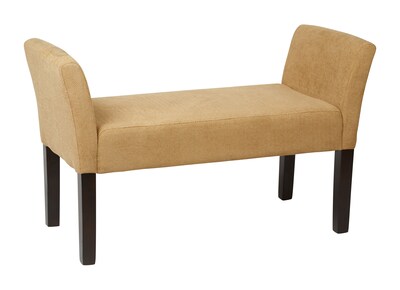 Ave Six Kelsey Cotton, Polyester & Wood Bench, Bronze