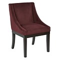 Ave Six Easy Care Wood & Polyester Wingback Chair; Port Velvet