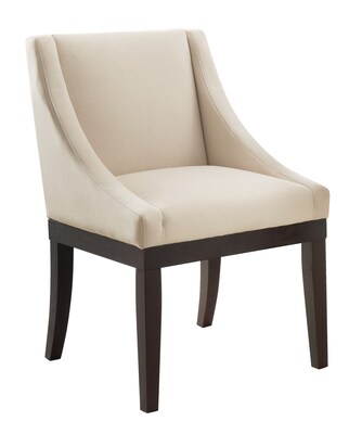 Ave Six Easy Care Wood & Polyester Wingback Chair, Oyster Velvet