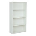 Pro-Line II Prado 4 Shelf Bookcase White 60H x 31.5W x 12D