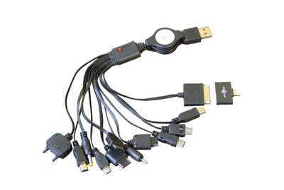 Guest Valet™ Universal Charger - USB Cable only with 30Pin/Lightning Adapter, 81/Pack