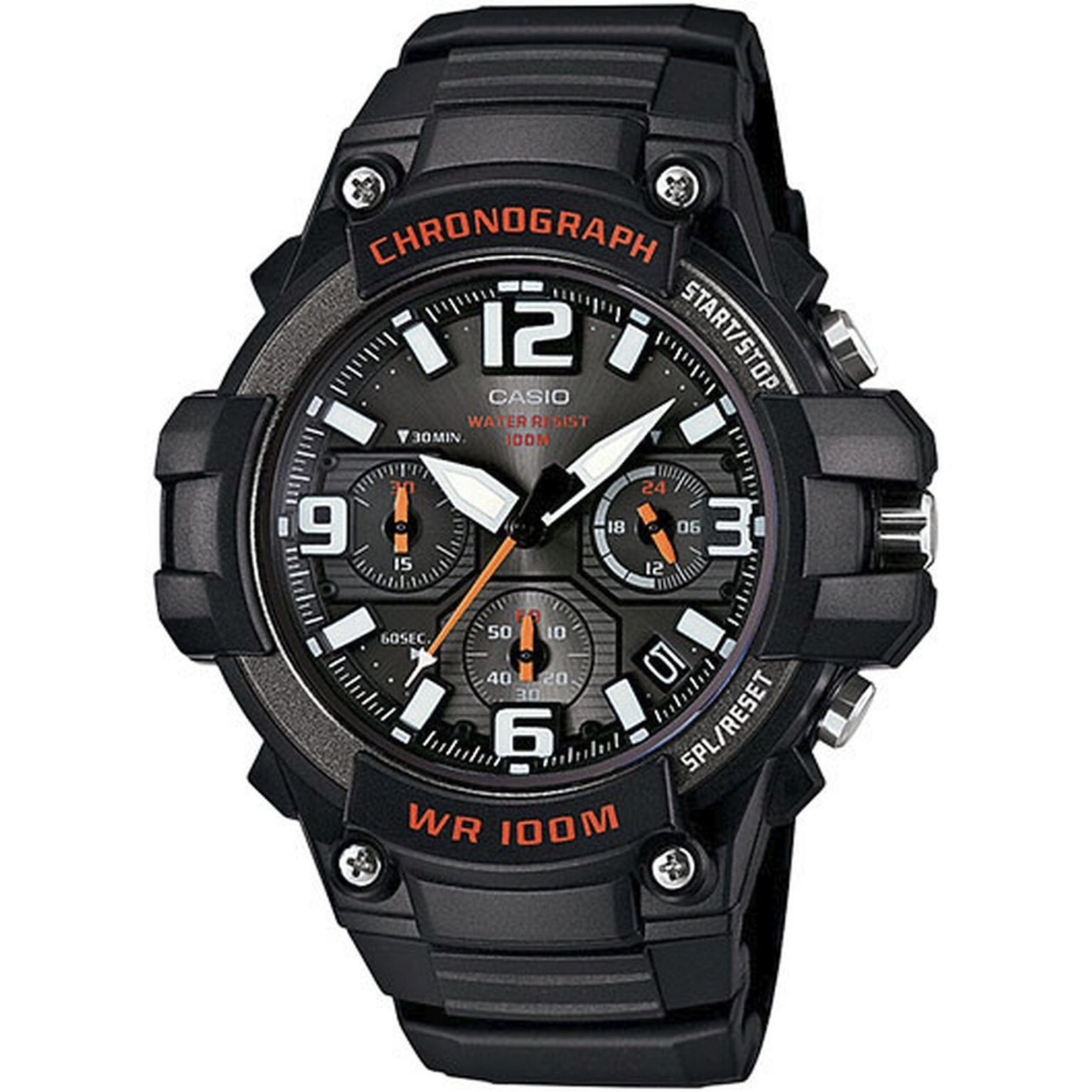 Casio Heavy Duty Chronograph Analog Watch, Black (MCW100H-1AV)