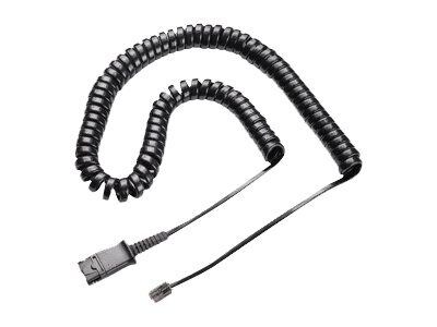 Poly U10P-S Quick Disconnect to Modular Cord Adapter Cable, Black (784S0AA)