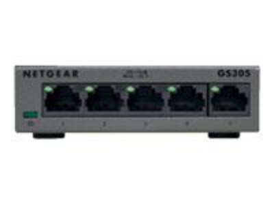 NETGEAR CONSUMER® GS305-100PAS Unmanaged Gigabit Ethernet Desktop Switch, 5-Ports