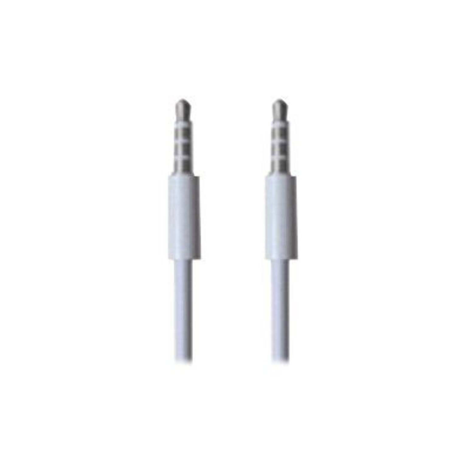 4XEM™ 6 Stereo Mini Jack Male to Male Audio Cable, Black