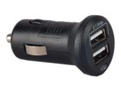 RCA® Mini Auto Power 2 Outlet to USB Charger For Smartphone