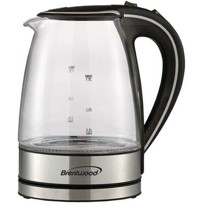 Brentwood Tempered Glass Electric Kettle; 1.7 Liter