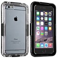 Insten® Hard Plastic Waterproof Cover Case Lanyard for Apple iPhone 6 Plus Clear/Black (2062487)