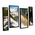 ArtWall Iguassu Falls 2 4-Piece Canvas Staggered Set 24 x 36 Floater-Framed (0yor042i2436f)