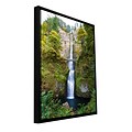 ArtWall Multnomah Falls Gallery-Wrapped Canvas 12 x 18 Floater-Framed (0yor046a1218f)