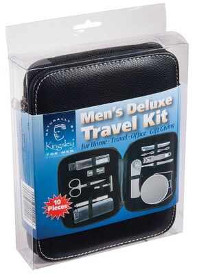 Kingsley for Men 10-Piece Travel Kit 7" x 5.5" (KM-32)