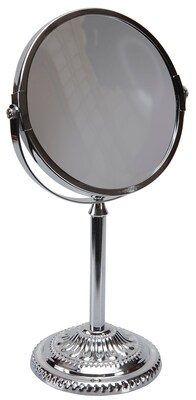 Naturally by Kingsley Polished Chrome Mirror 10x Magnification 12" x 7" (M-109)