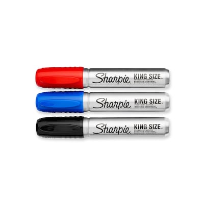 Sharpie King Size Permanent Markers, Chisel Tip, Assorted, 4/Pack  (15674PP/2178479)