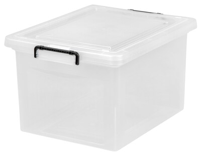 IRIS® 36 Quart Letter   Legal Size Plastic File Box with Buckles, 6 Pack (139751)