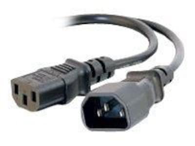 C2G® 03143 10 IEC320C14 to IEC320C13 Female/Male Computer Power Extension Cord, Black