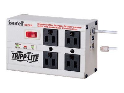 Tripp Lite Isobar ISOTEL4ULTRA 4-Outlet 3300 J Surge Protector, 6 Power Cord