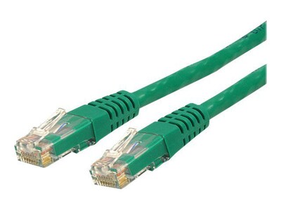 StarTech 15ft Cat-6 RJ45 UTP Gigabit Patch Cable; Green Molded