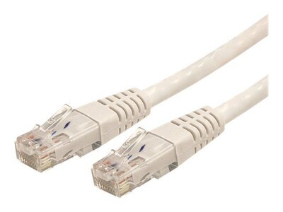 StarTech C6PATCH7WH 7ft Cat-6 White Molded RJ45 UTP Gigabit Cat6 Patch Cable