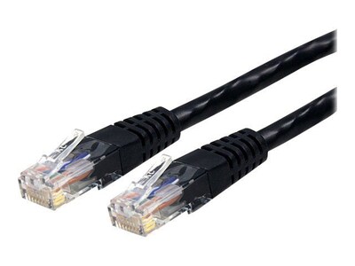 StarTech C6PATCH2BK 2ft Cat6 Black Molded RJ45 UTP Gigabit Cat6 Patch Cable