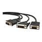 StarTech DVIVGAYMM6 6ft DVI-I Male to DVI-D Male and HD15 VGA Male Video Splitter Cable