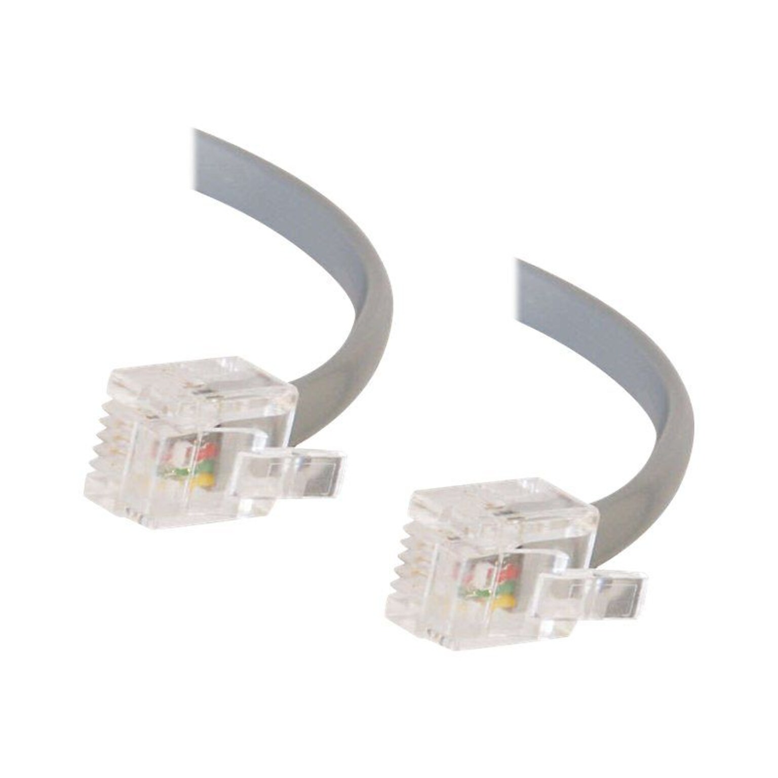 C2G 02970 7 RJ-11 Modular Telephone Cable, Silver