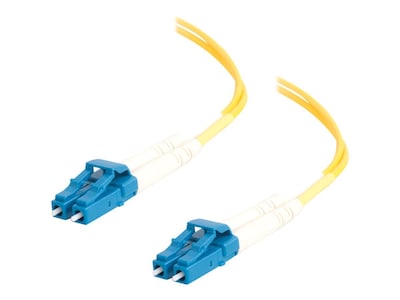 C2G ® 28758 3 m LC Male/Male 9/125 OS1 Duplex Singlemode Fiber Optic Cable, Yellow
