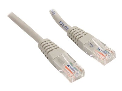 StarTech M45PATCH10GR 10ft Cat5e Gray Molded RJ45 UTP Cat 5e Patch Cable; 10ft Patch Cord