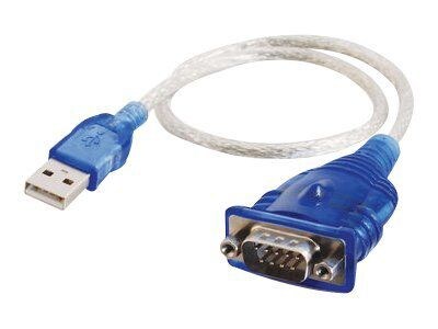 C2G® 26886 1.5 USB-A Male to DB9 Male Serial RS232 Adapter Cable; Blue