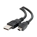 C2G® 27005 6.6 USB-A Male to USB Mini-B Male Data Transfer Cable; Black