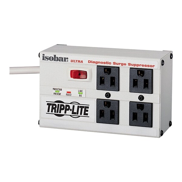 Tripp Lite ISOBAR4ULTRA 4-Outlet 3330 J Surge Protector; 6 Cord