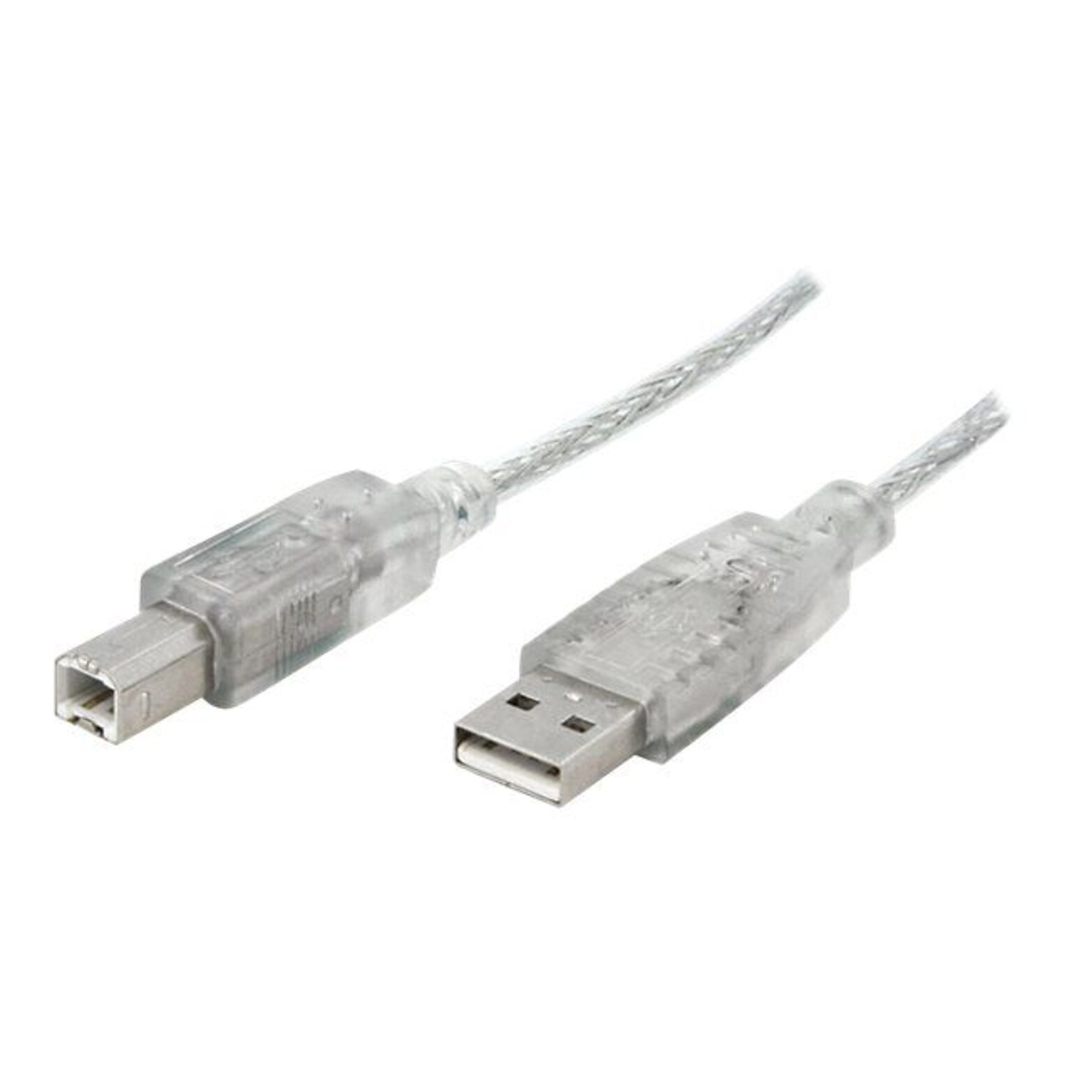 StarTech USBFAB10T 10ft USB 2.0 Cable; A to B, Transparent
