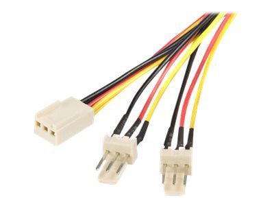 StarTech TX3 Fan Power Splitter Cable, Yellow/Black/White, 1 (TX3SPLIT12)