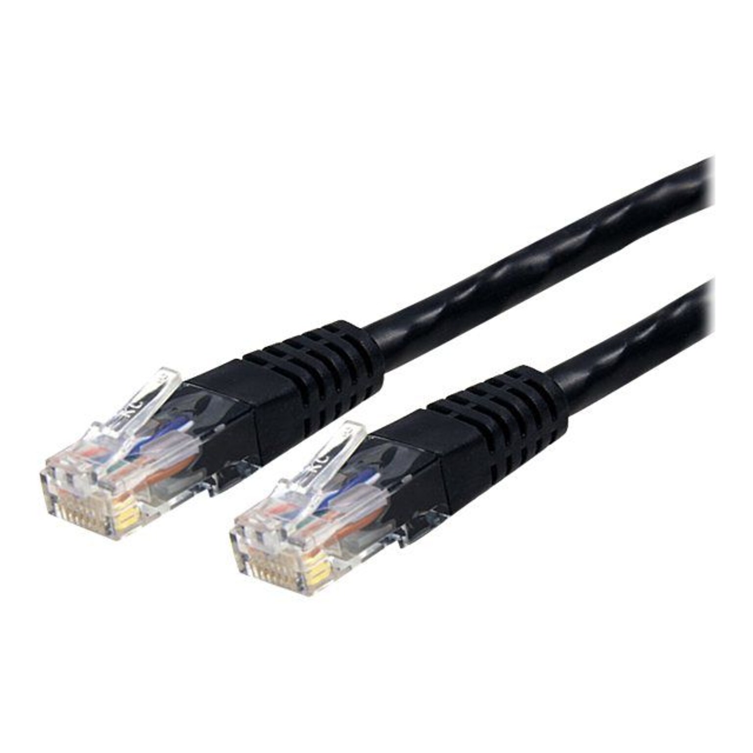 StarTech C6PATCH3BK 3ft Cat6 Black Molded RJ45 UTP Gigabit Patch Cable