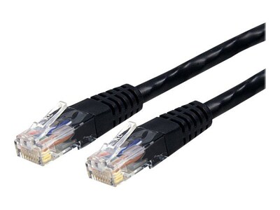 StarTech C6PATCH5BK 5ft Cat-6 Black Molded RJ45 UTP Gigabit Patch Cable