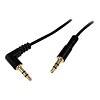 StarTech MU3MMSRA 3ft Slim 3.5mm to Right Angle Stereo Audio Cable; M/M