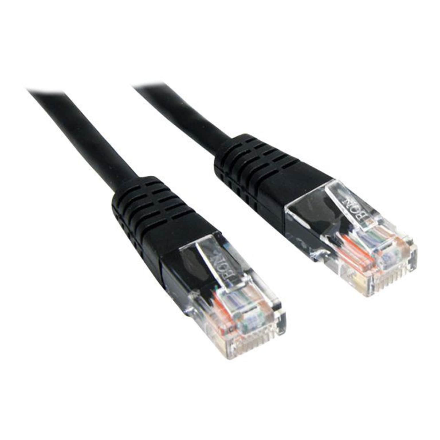 StarTech M45PATCH6BK 6ft Cat5e Black Molded RJ45 UTP Cat 5e Patch Cable